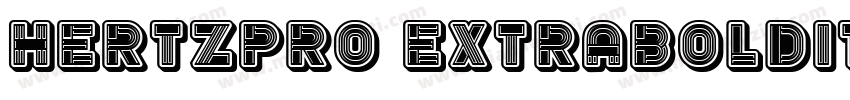 HertzPro ExtraboldItalic Regular字体转换